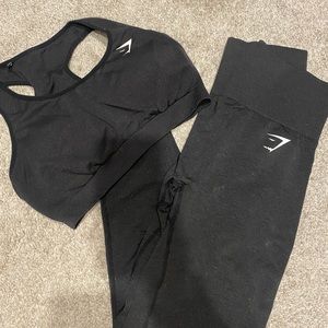 Gymshark vital seamless set - black size M